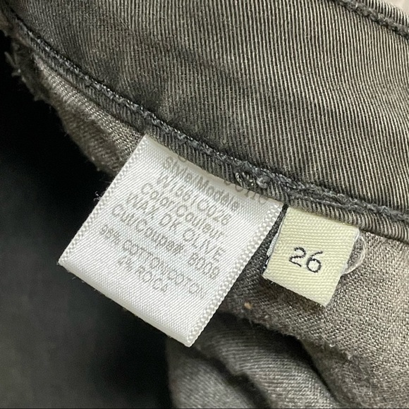 Rag & bone Ridley Moto Skinny Jeans in Wax Dark Olive Size 26 Zipper Pockets. - Picture 6 of 9